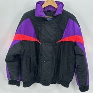 VTG Steep Slopes Ski Jacket XL 80s 90s Colorblock Extreme Limit Taiwan USMC